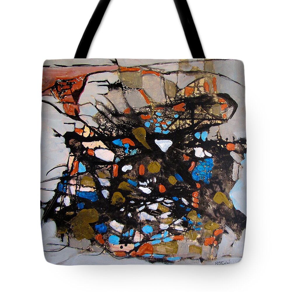 Abstract Tote Bag featuring the painting City of Angels by Barbara O'Toole