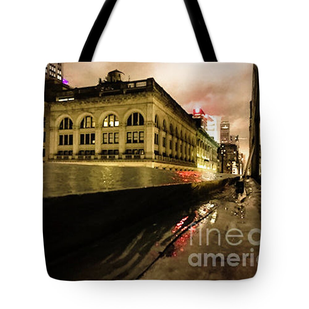 Nyc Tote Bag featuring the photograph City that never sleeps by La Dolce Vita