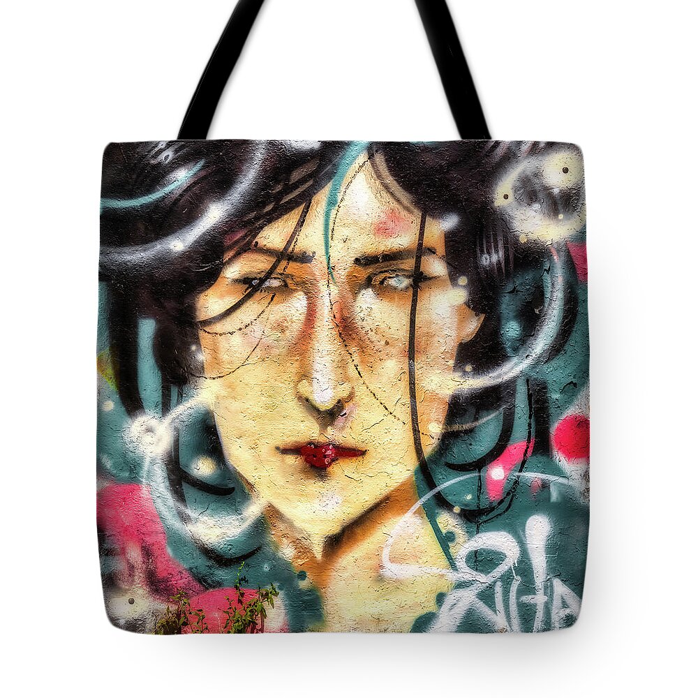 Graffiti Tote Bag featuring the photograph Clara by Micah Offman