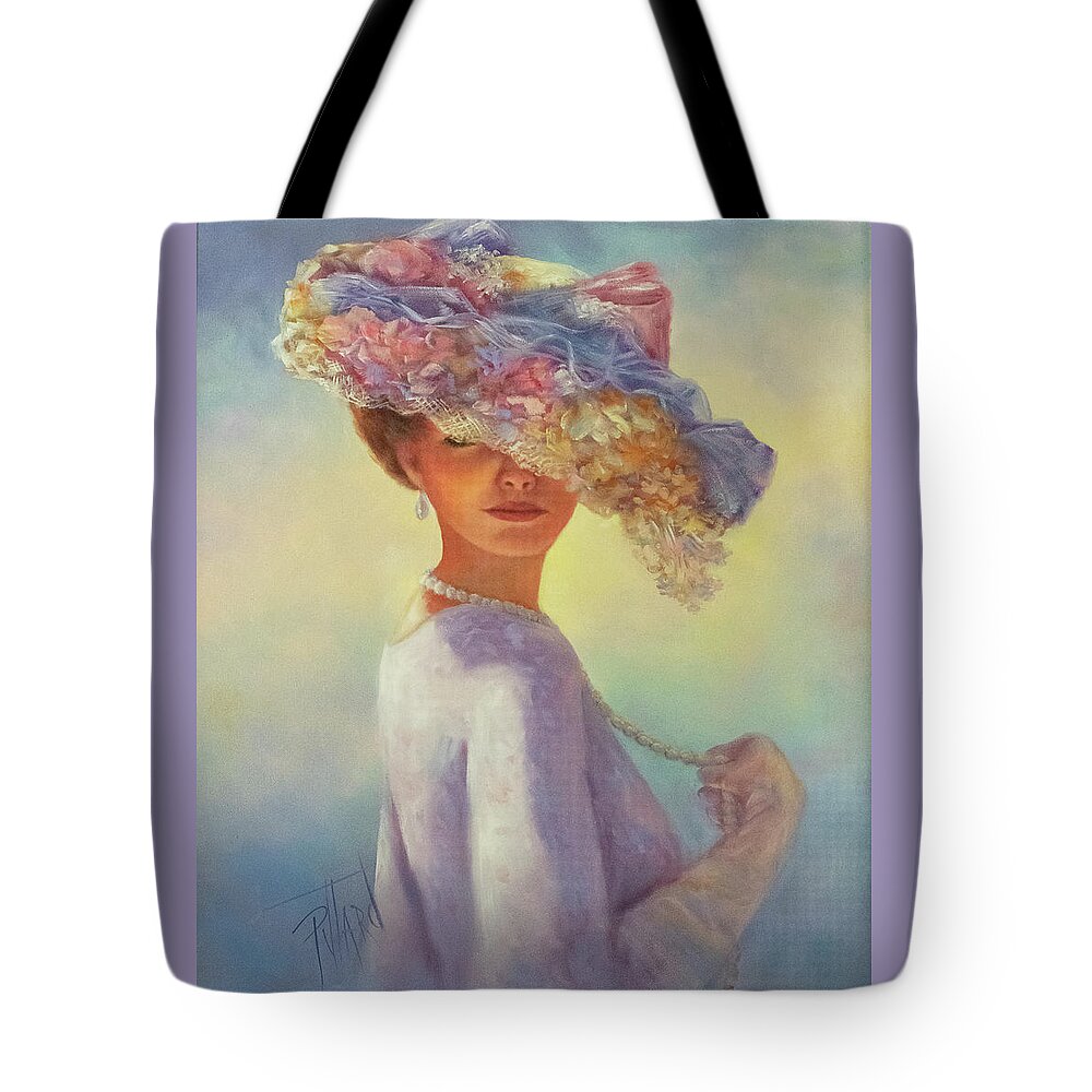 Portrait Tote Bag featuring the painting My Classy Lady by Lynne Pittard