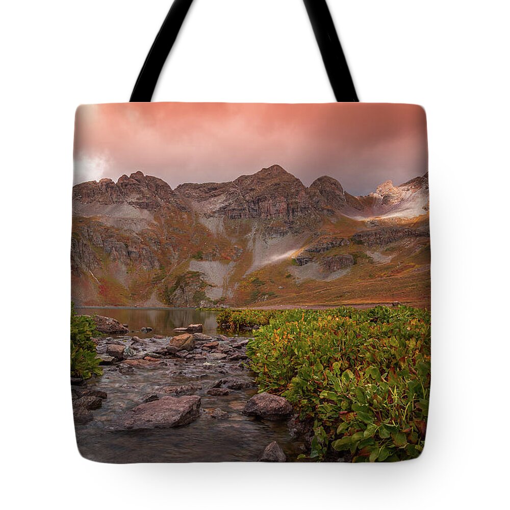 Clear Lake Tote Bag featuring the photograph Clear Lake Sky by Jen Manganello