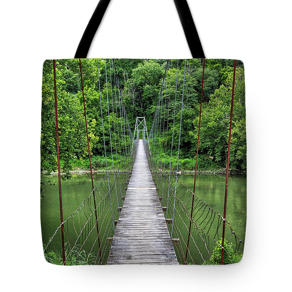 Bridge Tote Bag featuring the photograph Clinch River Swinger by Dale R Carlson