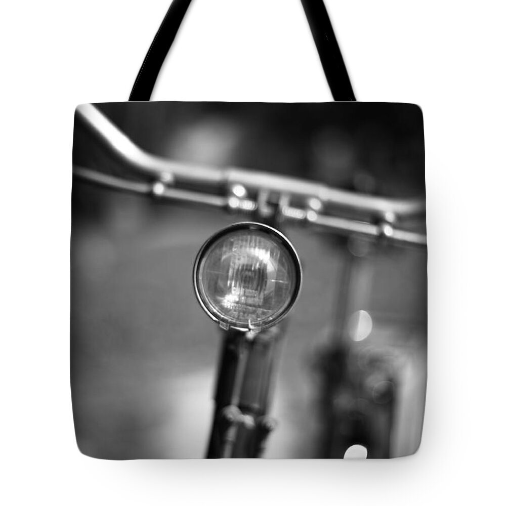 Handle Tote Bag featuring the photograph Close Up Of Bycicle Handle by Tommasotuzj