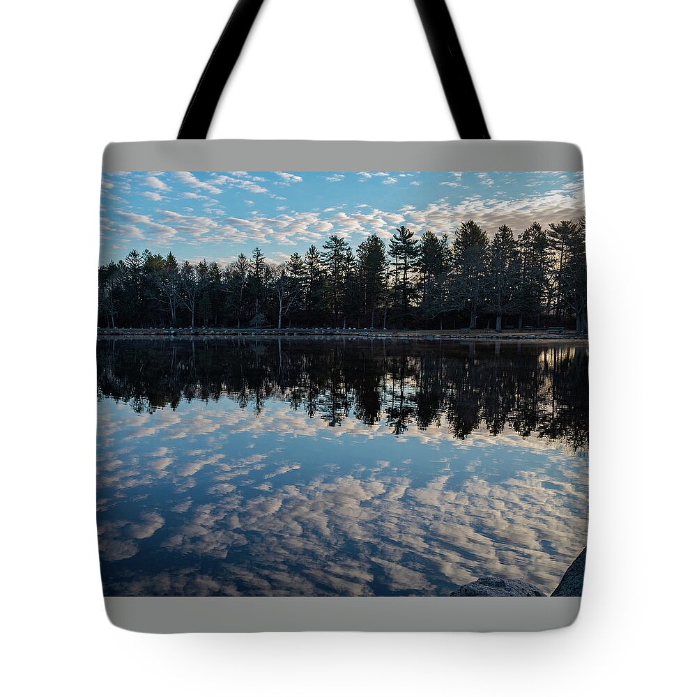 Lake Tote Bag featuring the photograph Cloudy Waters by William Bretton