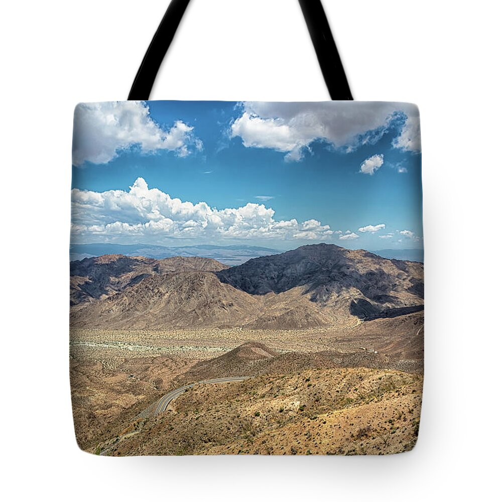 Vista Tote Bag featuring the photograph Coachella Valley Vista Point by Alison Frank