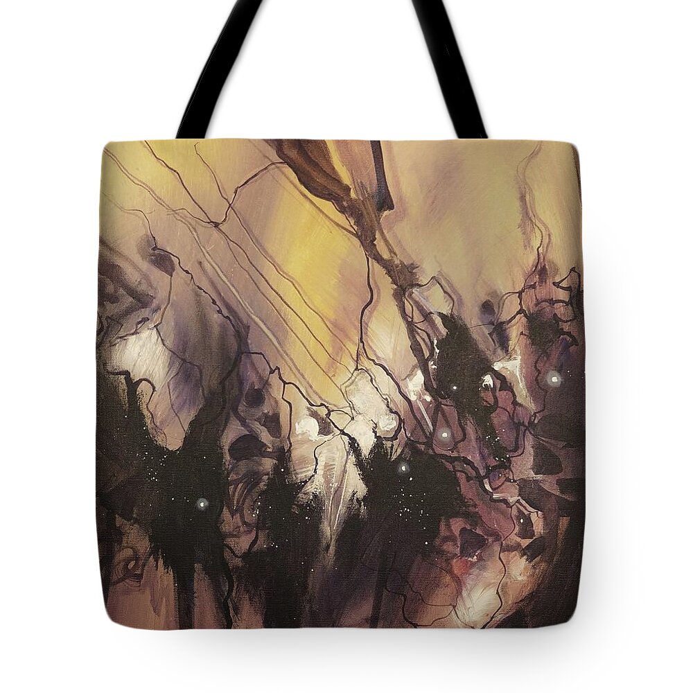 Abstract; Abstract Expressionist; Contemporary Art; Tom Shropshire Painting; Modern Art Tote Bag featuring the painting Coalescent Theory by Tom Shropshire