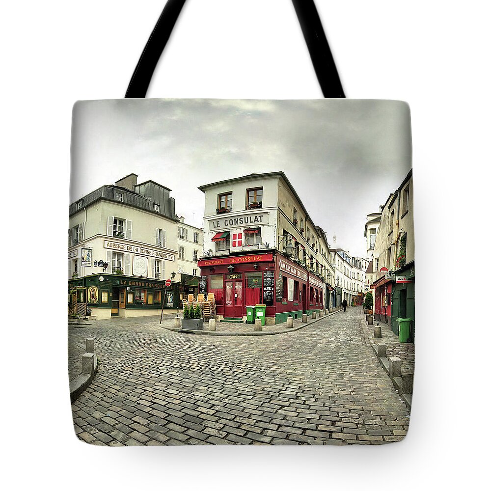 Outdoors Tote Bag featuring the photograph Coblestone Street by Par Etienne Cazin