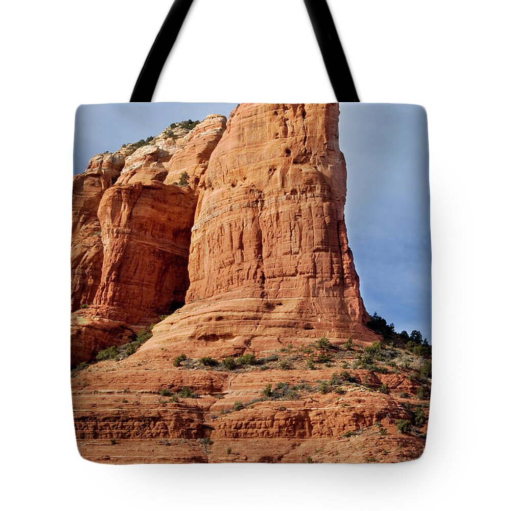 Arizona Tote Bag featuring the photograph Coffee Pot Rock by Jenniferphotographyimaging