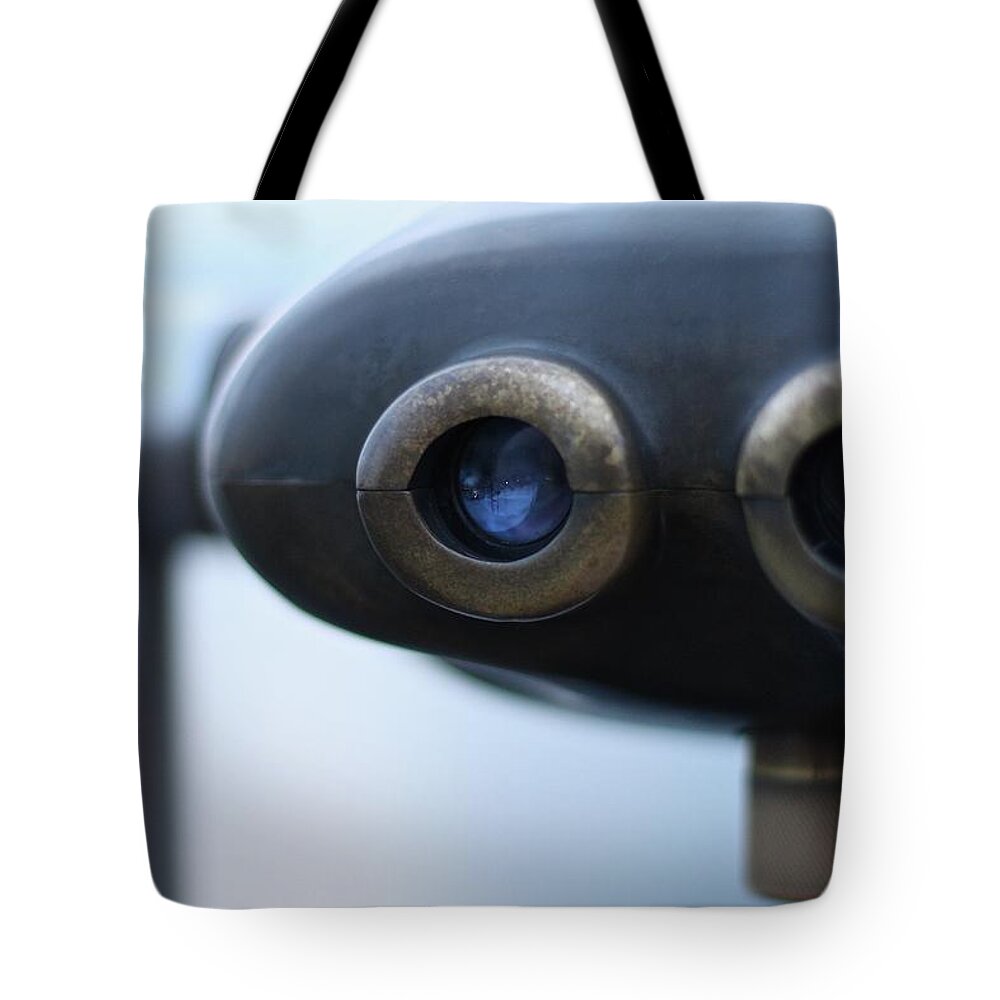 Tranquility Tote Bag featuring the photograph Coin Operated Binoculars by Barry Duncan