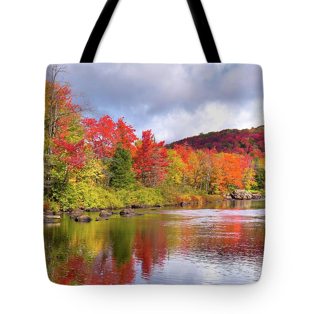 Hdr Tote Bag featuring the photograph Color on the River by David Patterson