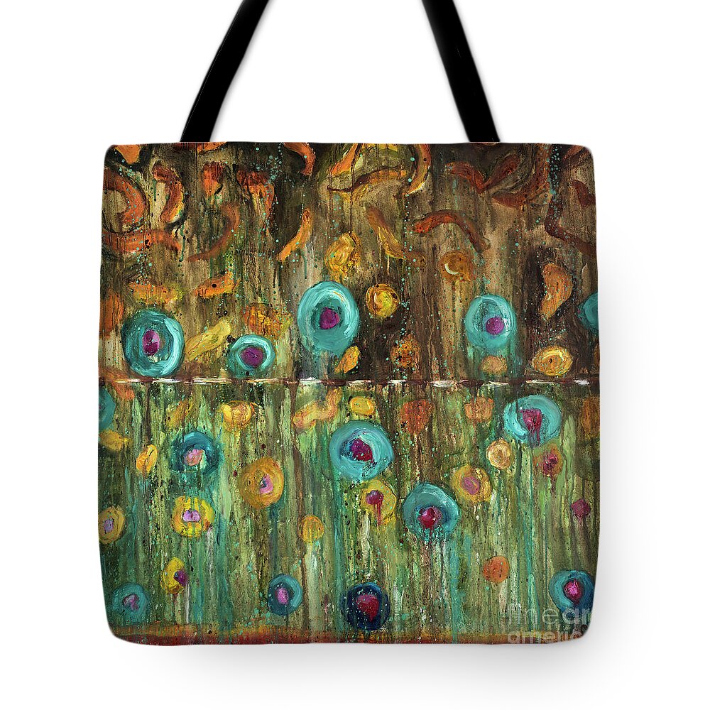 Brook Trout Tote Bag featuring the painting Colorful Brook Trout Skin by Jodi Monahan
