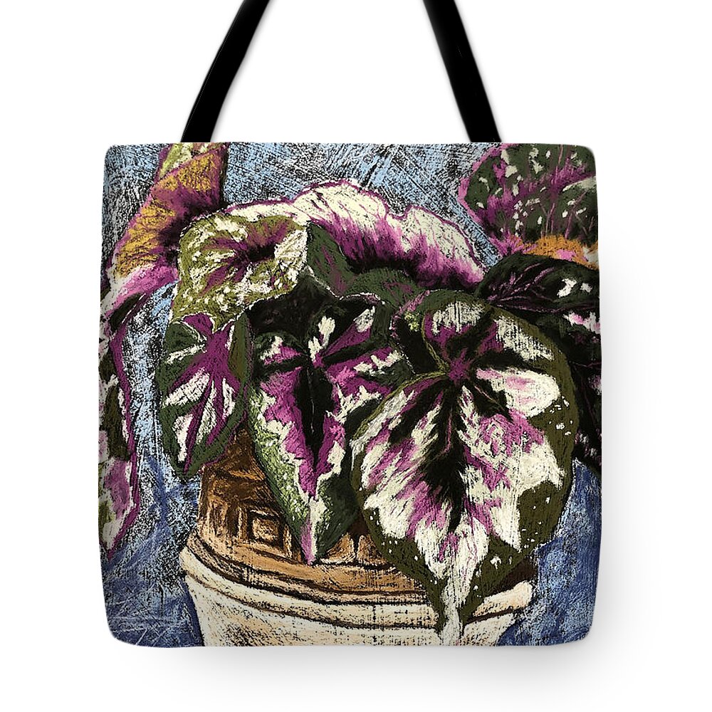 Pastel Tote Bag featuring the pastel Colorful Coleus by Gerry Delongchamp