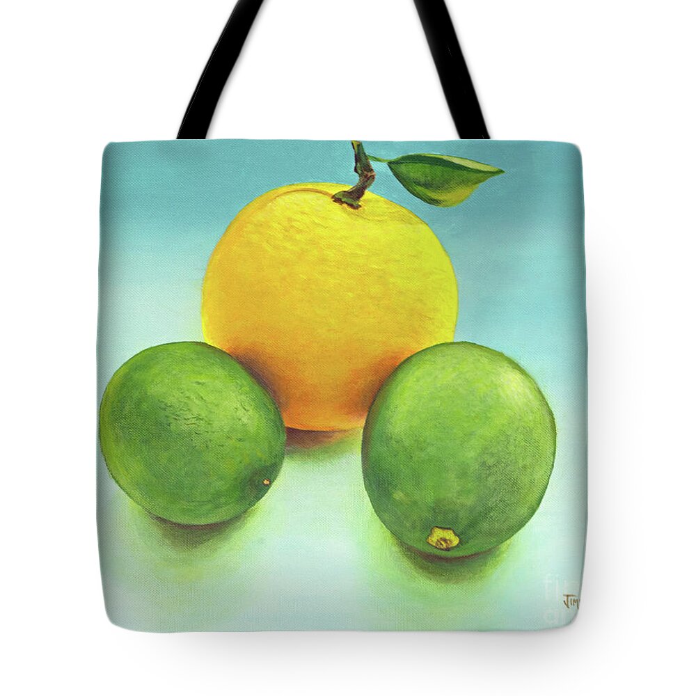 Colorful Fruit Tote Bag featuring the painting Colorful Fruit by Jimmie Bartlett