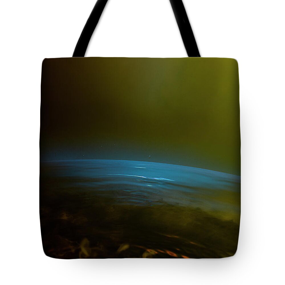 Curve Tote Bag featuring the photograph Colour Abstract Liquid, Dry Ice Image by Jonathan Knowles