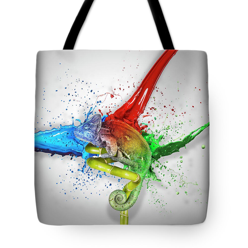 Vitality Tote Bag featuring the photograph Colours by Gandee Vasan