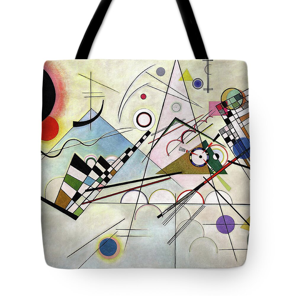 Kandinsky Composition Tote Bag featuring the painting Composition 8 - Komposition 8 by Wassily Kandinsky