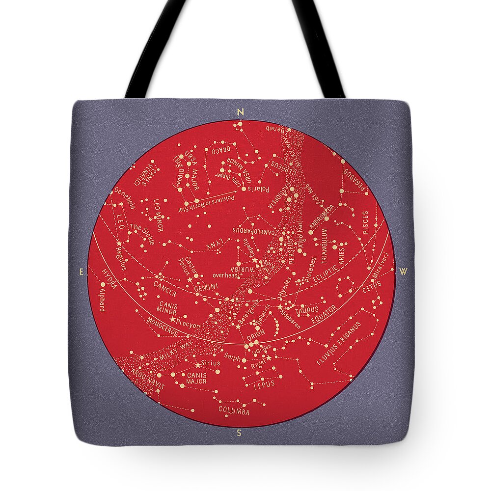 Zodiac Color Star Tote Bags
