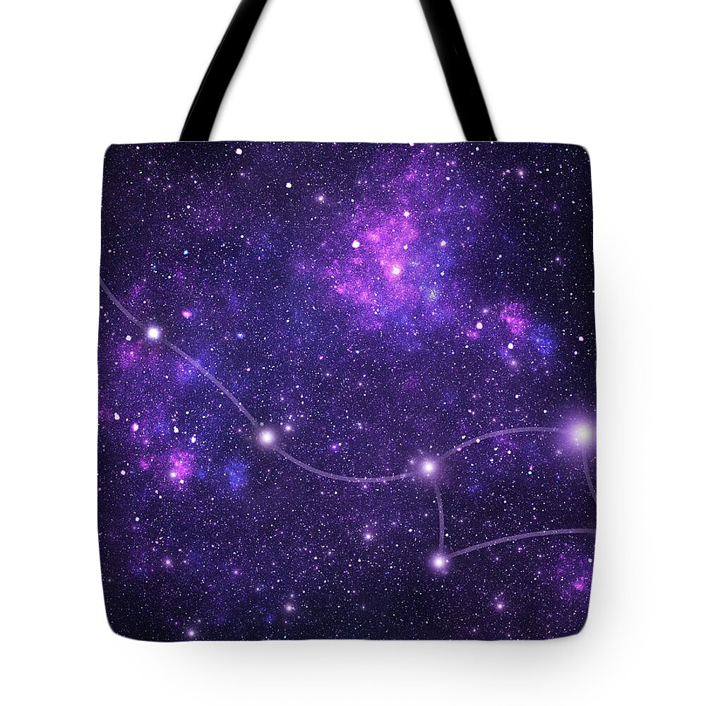 Dust Tote Bag featuring the photograph Constellations. Ursa Minor Umi by Sololos