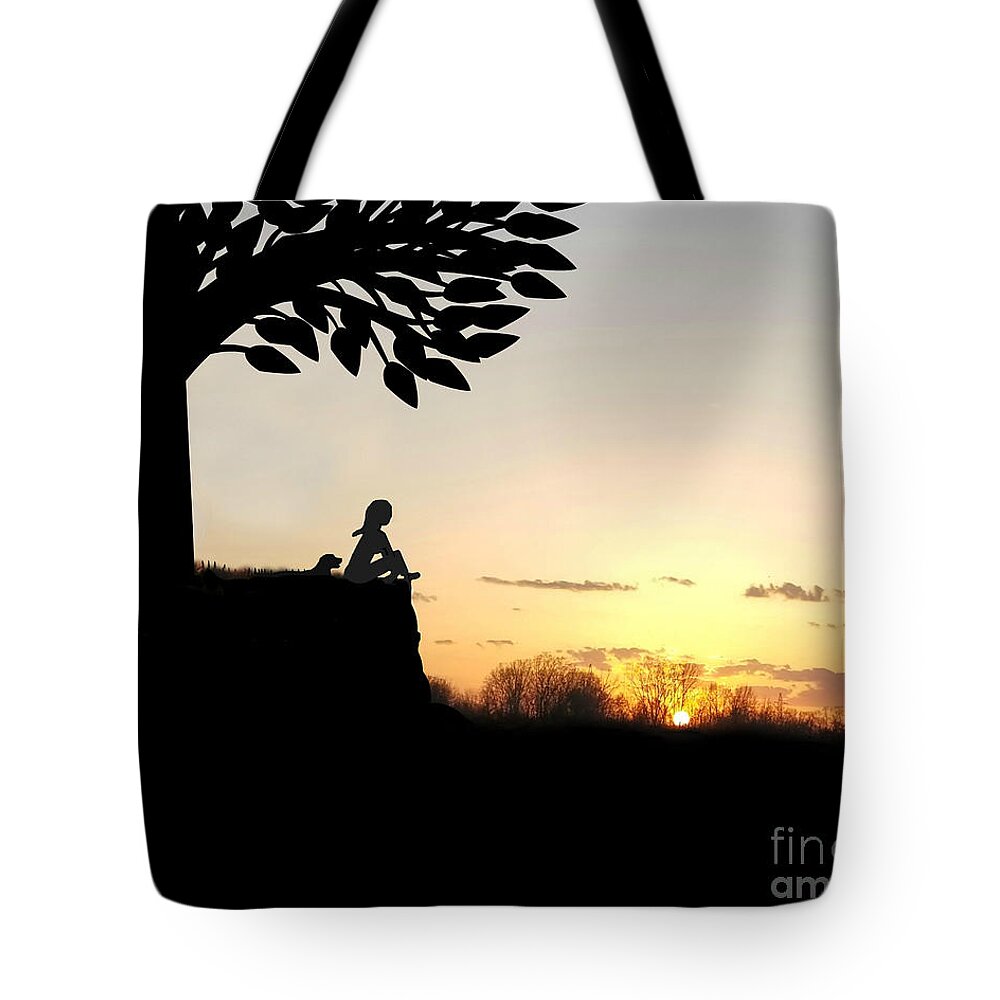 Contemplation Tote Bag featuring the mixed media Contemplation by Diamante Lavendar