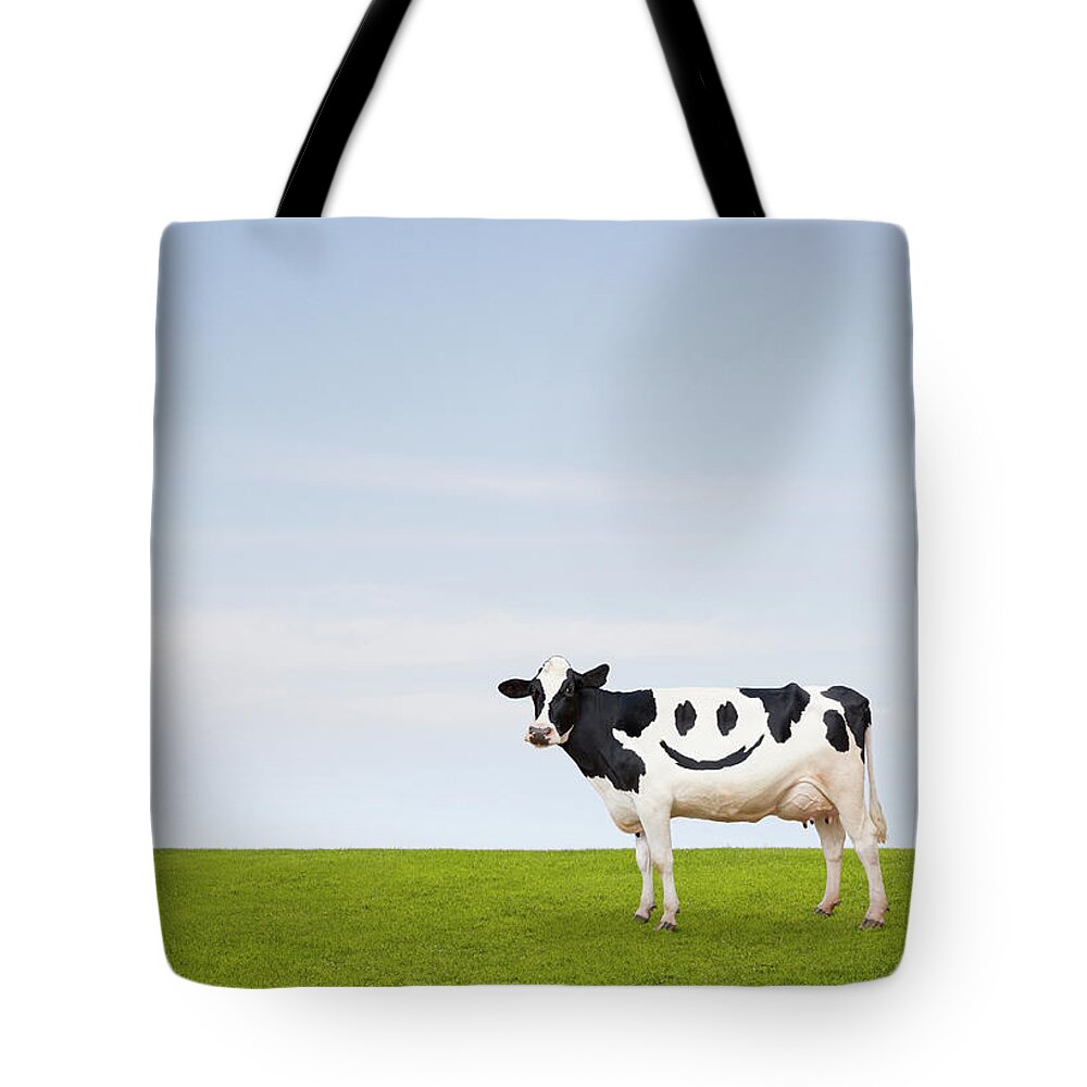 Working Tote Bag featuring the photograph Contented Cow by John Lund