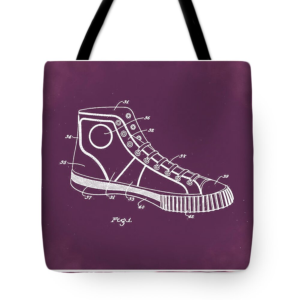 Converse Tote Bag featuring the photograph Converse Allstar Patent 1934 Red by Bill Cannon
