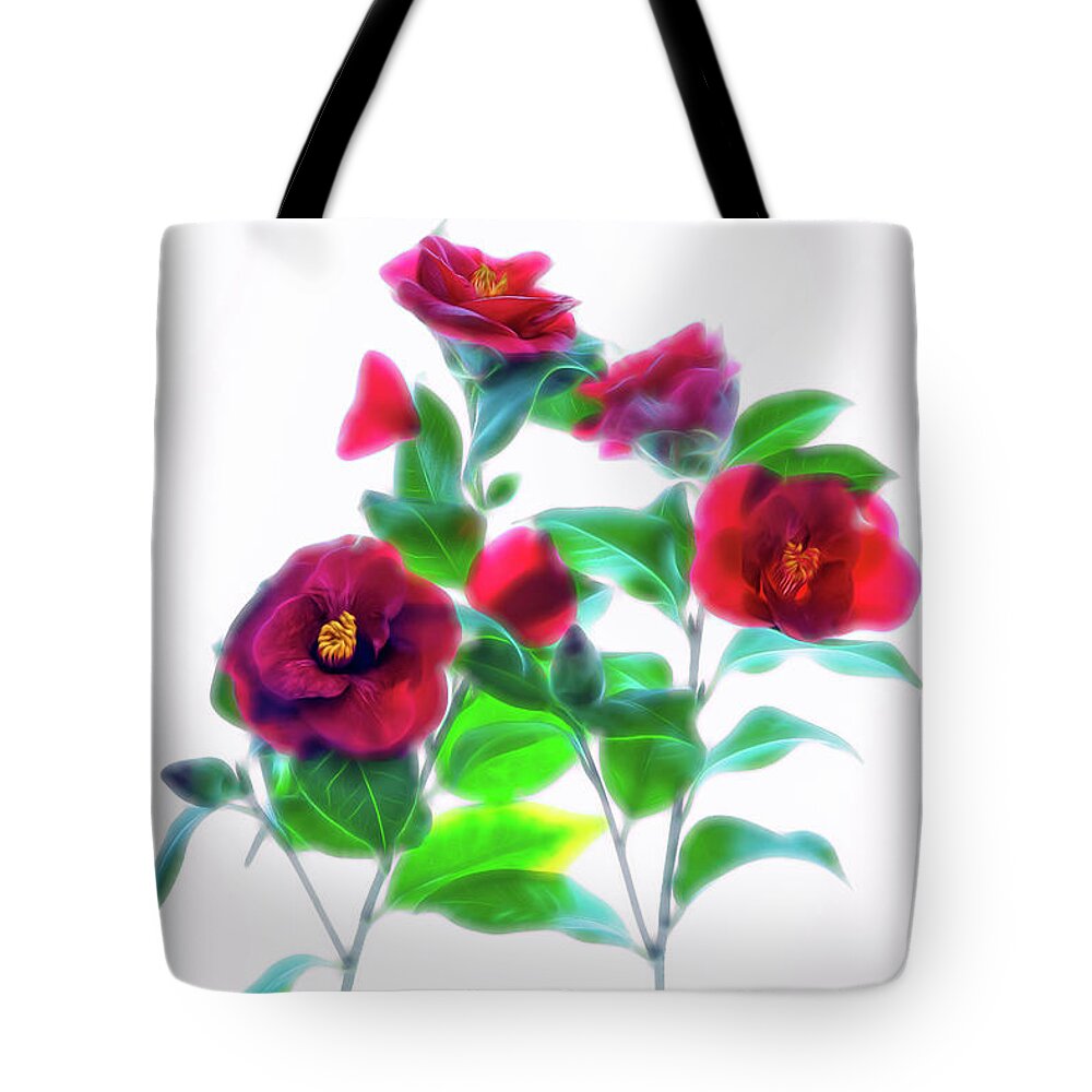 Nature Tote Bag featuring the photograph Cool Camelia by Ches Black