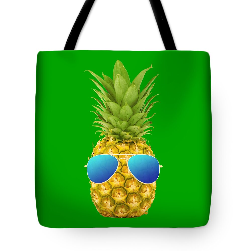 Pineapple Tote Bag featuring the digital art Cool Pineapple by Filip Schpindel