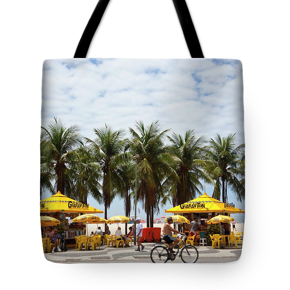 Outdoors Tote Bag featuring the photograph Copacabana Beach, Rio De Janeiro, Brazil by Peter Adams