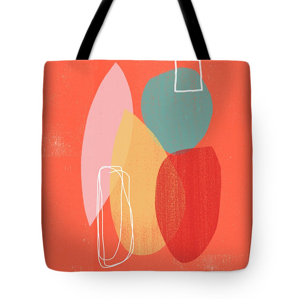 Modern Tote Bag featuring the mixed media Coral Modern Abstract 1- Art by Linda Woods by Linda Woods