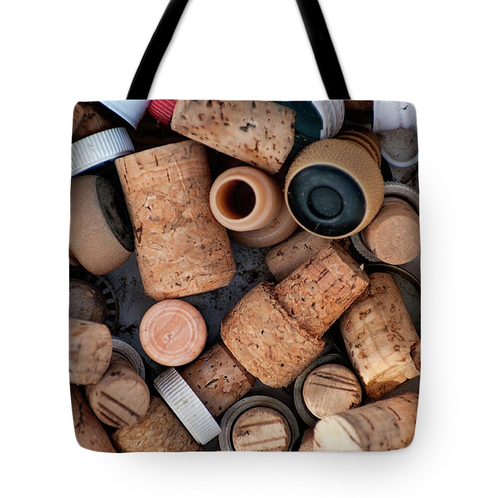 Large Group Of Objects Tote Bag featuring the photograph Corks by Jill Ferry Photography