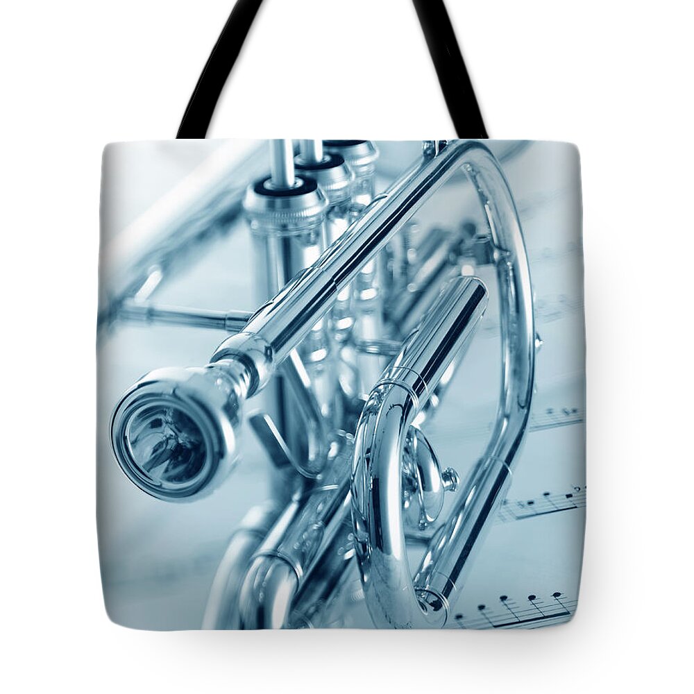 Sheet Music Tote Bag featuring the photograph Cornet by Adam Gault