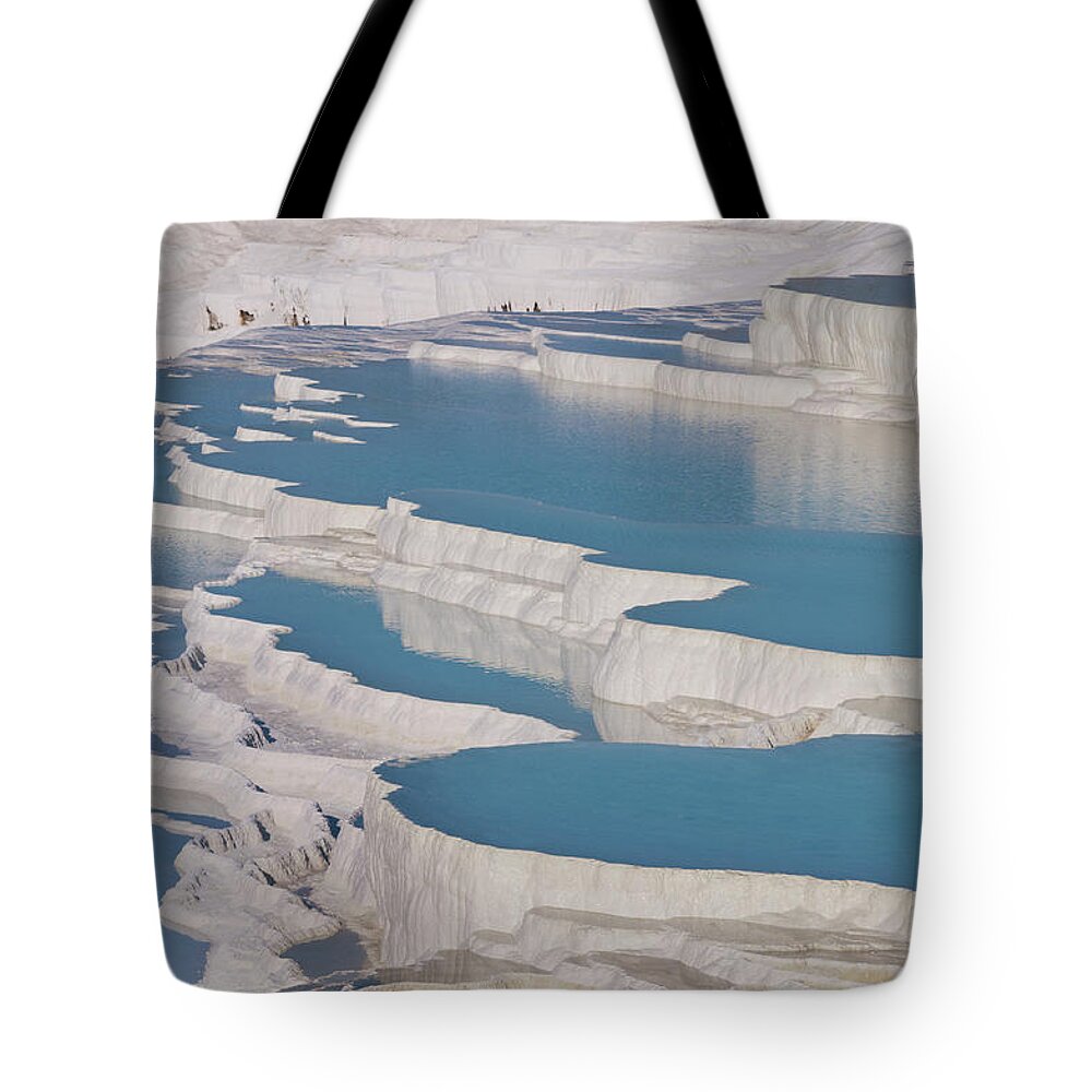 Mineral Tote Bag featuring the photograph Cotton Castle In Turkey by Ayhan Altun