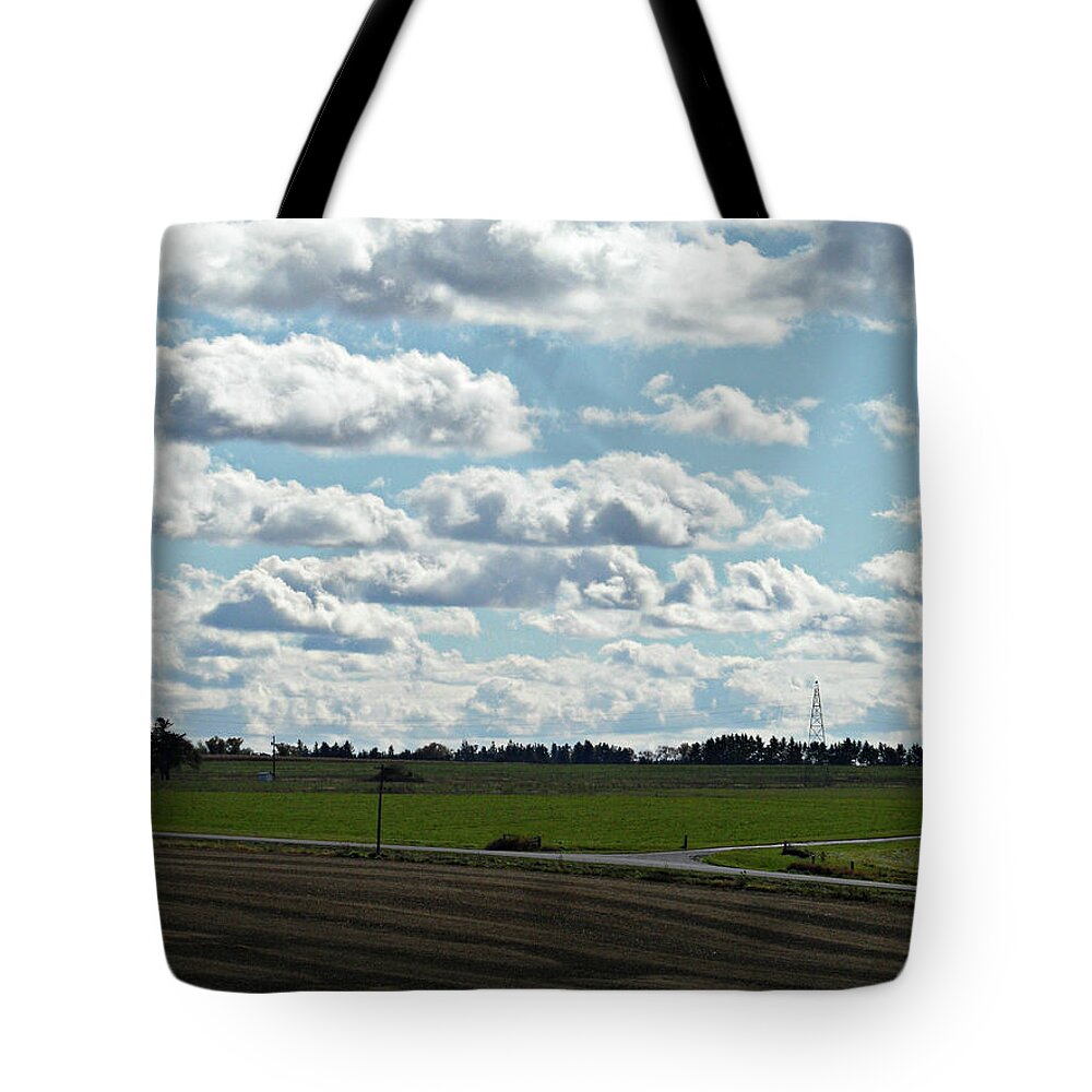 Country Autumn Curves Tote Bag featuring the photograph Country Autumn Curves 4 by Cyryn Fyrcyd