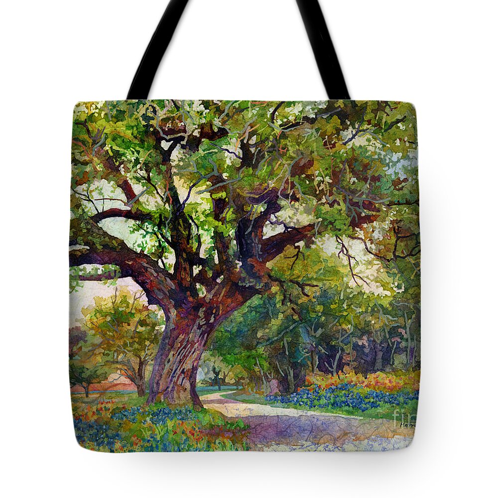 Country Tote Bag featuring the painting Country Lane by Hailey E Herrera
