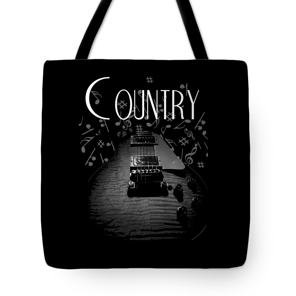 Guitar Tote Bag featuring the digital art Country Music Guitar Music by Guitarwacky Fine Art