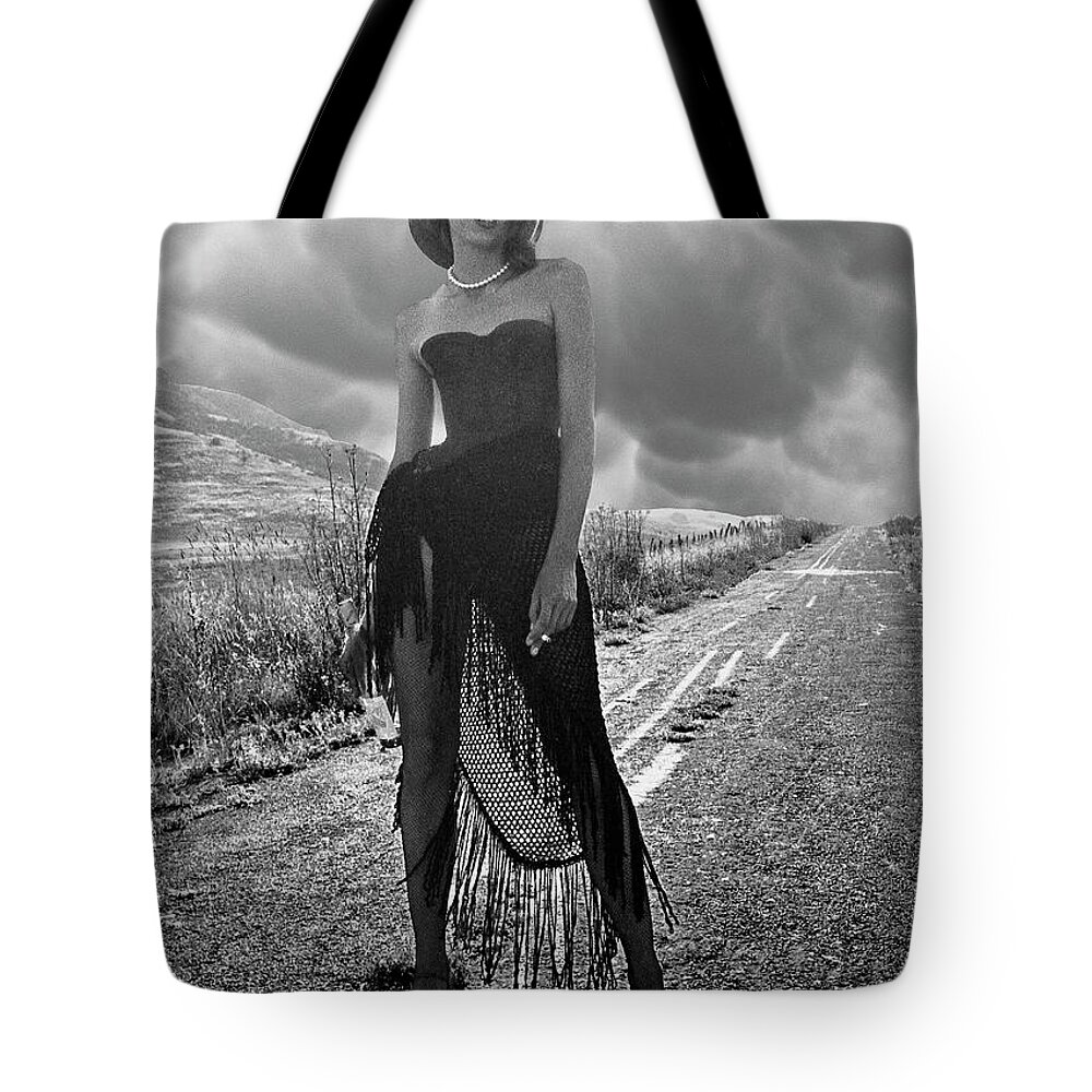 Cowgirl Tote Bag featuring the photograph Country Roads by Neil Pankler