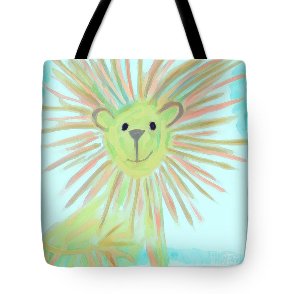 Prophetic Tote Bag featuring the mixed media Courage by Jessica Eli