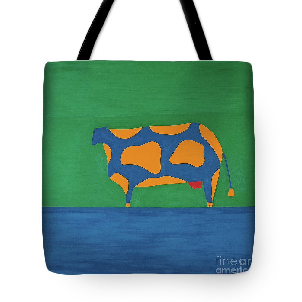 Cow Tote Bag featuring the painting Cow by Cristina Rodriguez