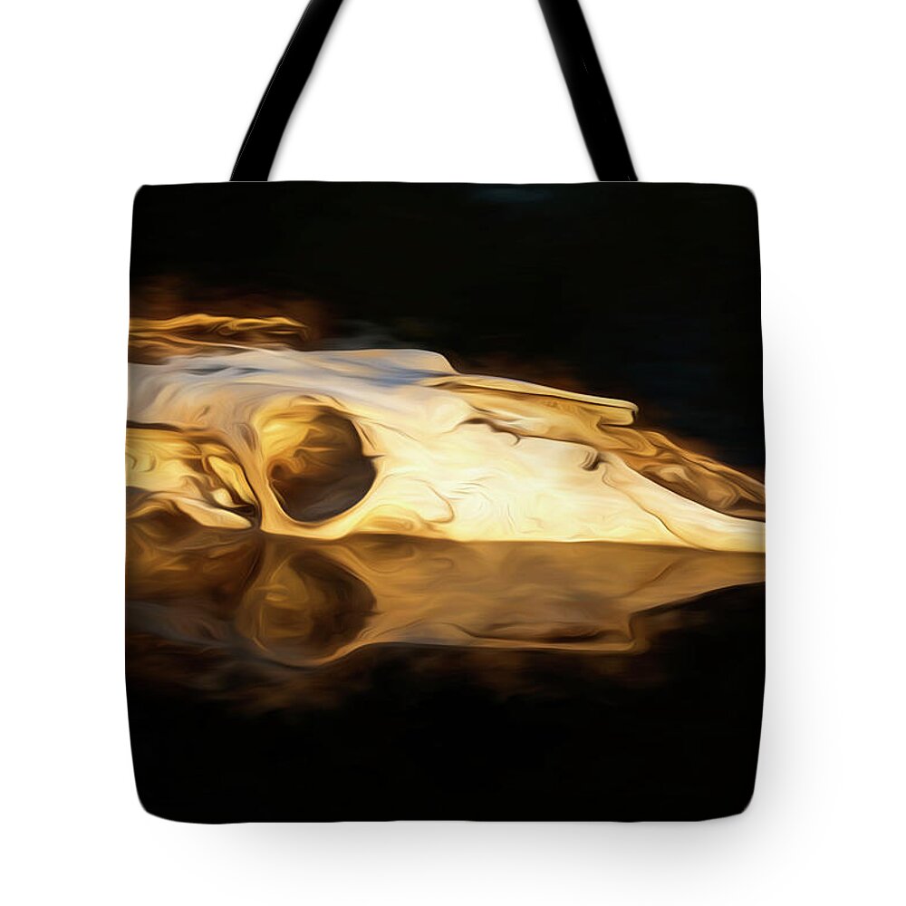 Kansas Tote Bag featuring the photograph Cow Skull 003 by Rob Graham