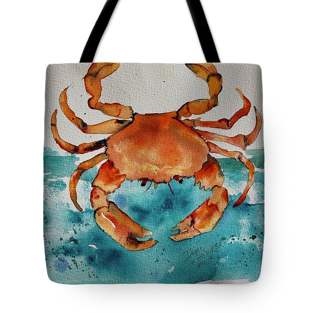  Tote Bag featuring the painting Crabbie by Diane Ziemski