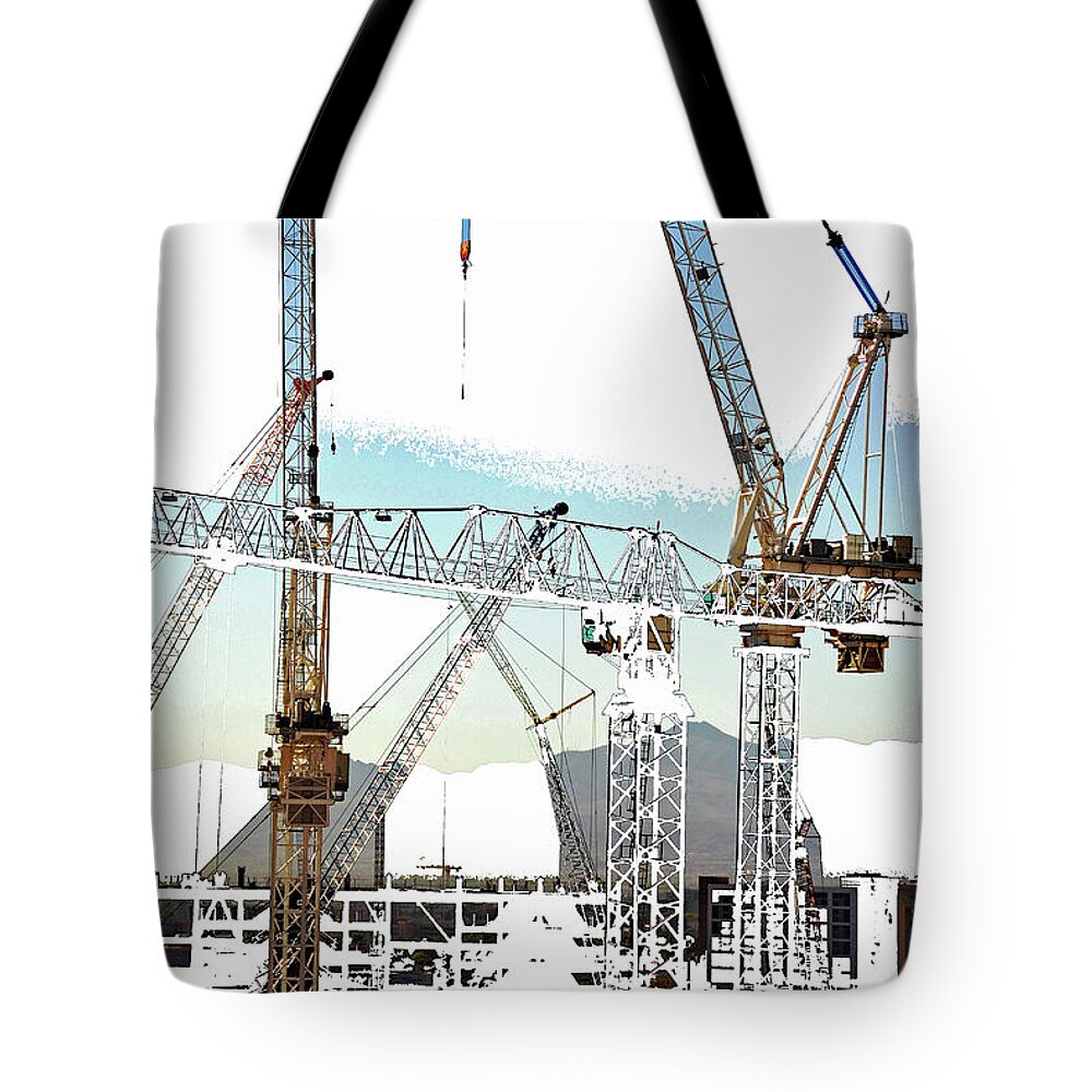 Cranes Tote Bag featuring the photograph Cranes by John Schneider