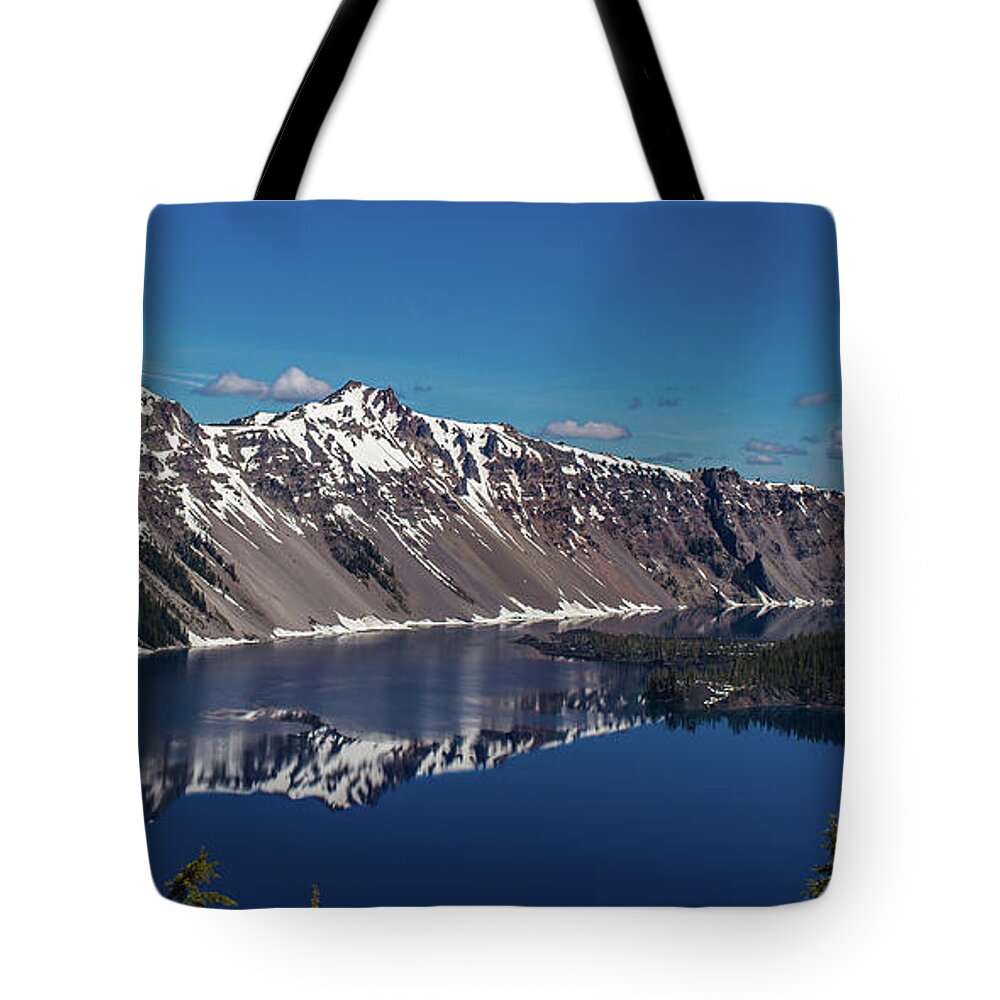 Crater Lake Tote Bag featuring the photograph Crater Lake National Park, Oregon by Julieta Belmont