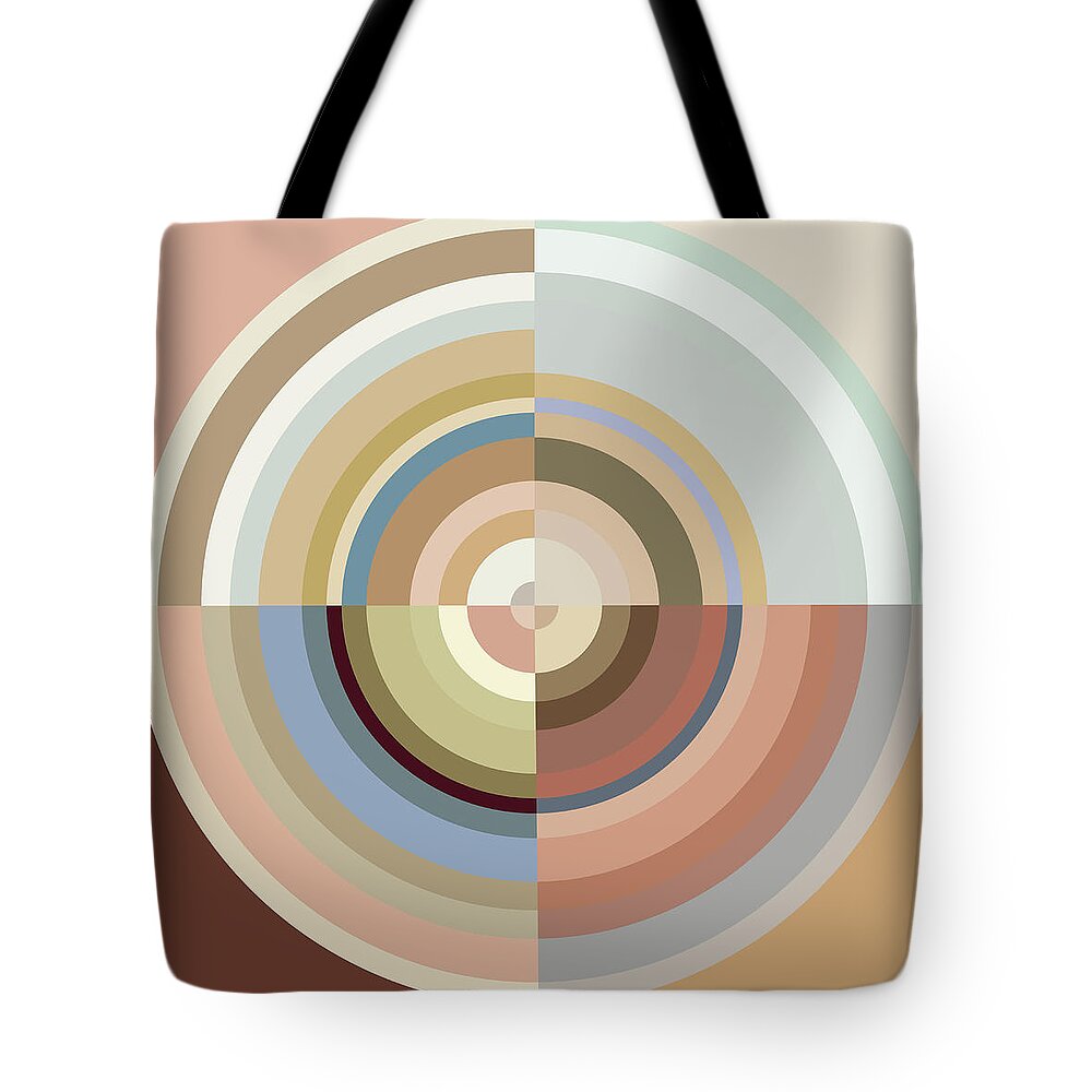 Colour Tote Bag featuring the mixed media Cream Revolution THREE by Big Fat Arts