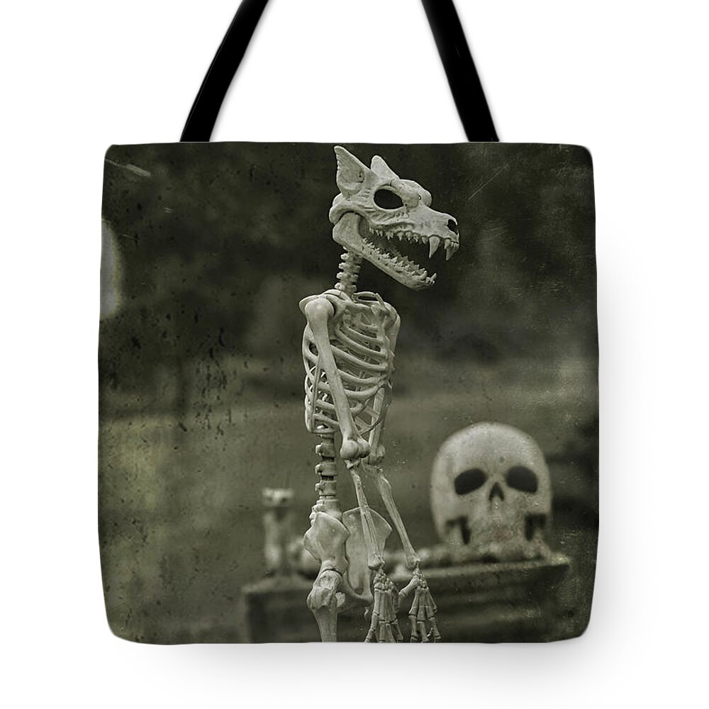 Creepy Tote Bag featuring the photograph Creepy Vintage Werewolf by Carrie Ann Grippo-Pike
