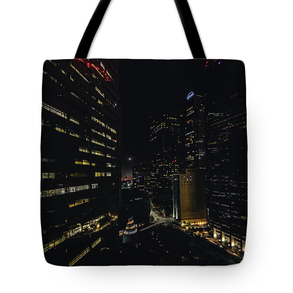 Crescent Tote Bag featuring the photograph Crescent Moon by Peter Hull