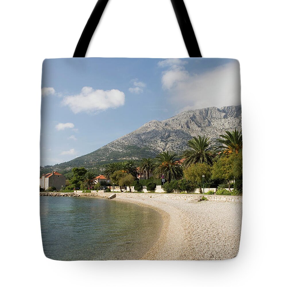 Tranquility Tote Bag featuring the photograph Croatia, Dalmation Coast, Orebi, Houses by Martin Child