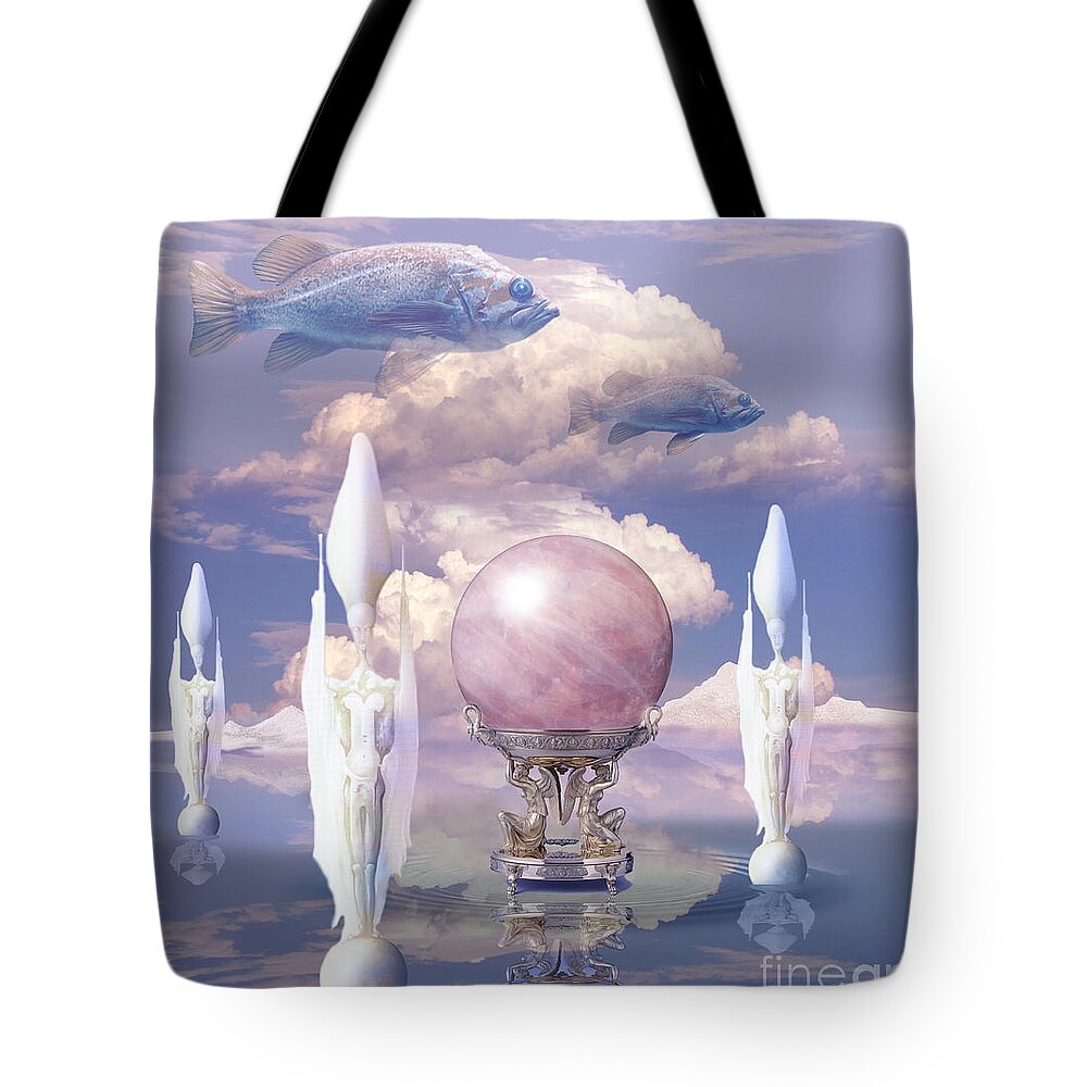 Crystal Ball Tote Bag featuring the digital art Crystal ball by Alexa Szlavics