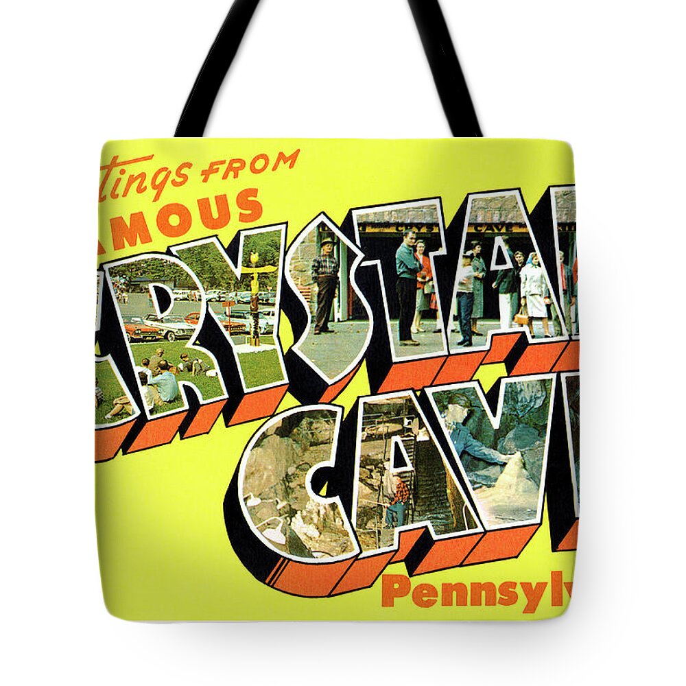 Crystal Tote Bag featuring the photograph Crystal Cave Greetings by Mark Miller