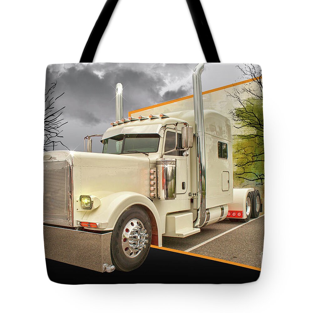 Big Rigs Tote Bag featuring the photograph Custom Trucks Catr9471a-19 by Randy Harris