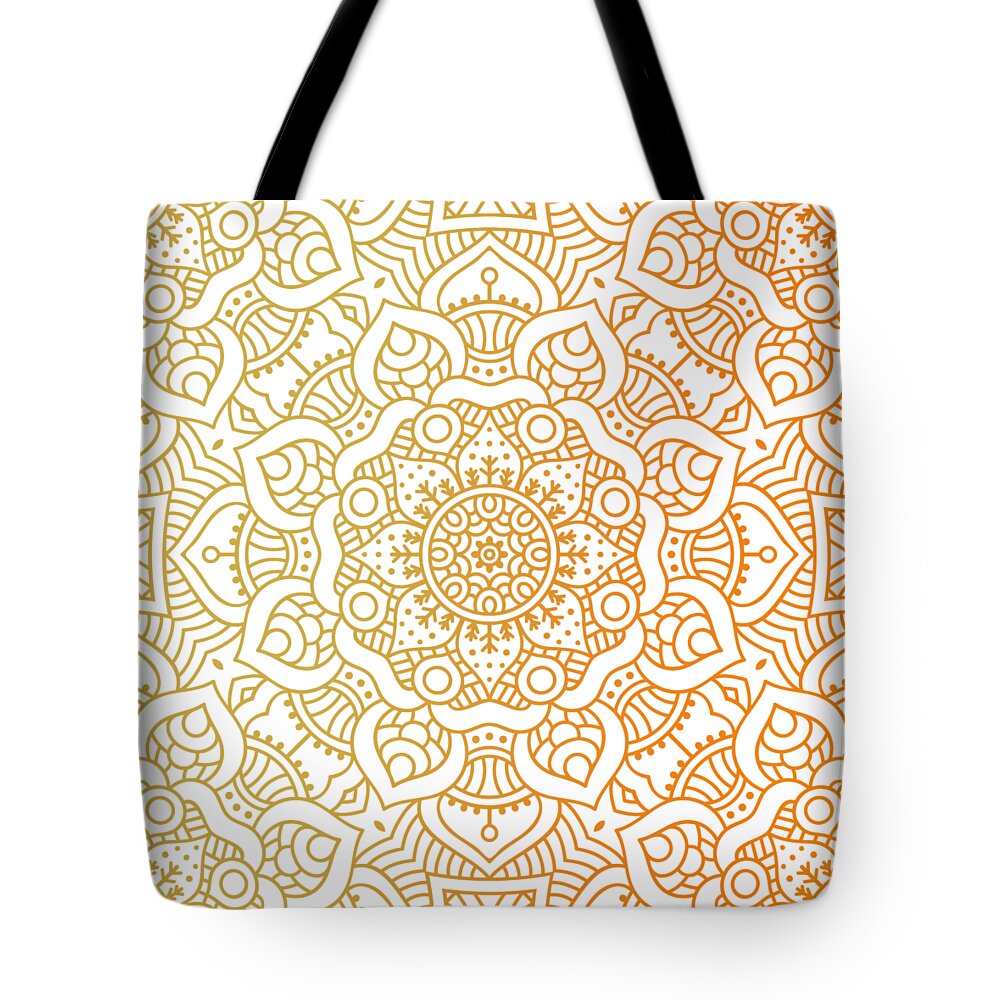 White Golden Yoga Mat Carrier Bag Mandala Indian Large Bags With Shoulder Strap 